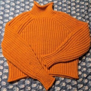 H&M Orange Turtleneck Sweater